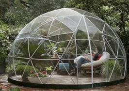 Amazon is selling a transparent dome igloo
