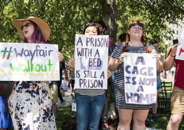 Wayfair employees protest, stage walkout over border camp furniture