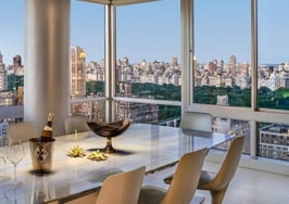 View out of a luxury highrise apartment window