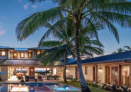 Rear exterior of luxury home