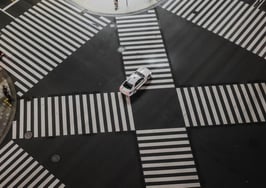intersection with crosswalks