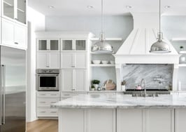 White luxury kitchen interior