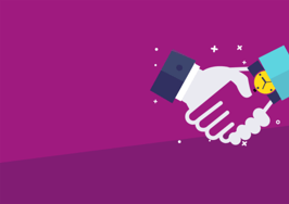 illustration of a business handshake