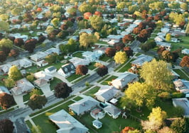 aerial view of a neighborhood