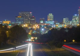 Columbia, South Carolina Downtown Skyline with Highway