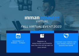 The Inman Connect Virtual event is back in 6 weeks