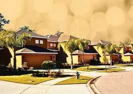 A neighborhood with sparkles in the background to signify a hot market or a smart marketing strategy.