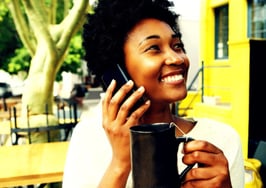 A woman on her phone to represent that your next referral source is in your phone.