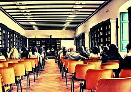 A classroom where real estate training could take place for new agents.