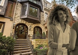 historic homes with smiling real estate agent to symbolize referral-based real estate business