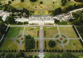 Aerial view of a luxury estate