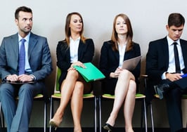 people in line for job interview