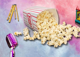 Party supplies, like a ladder, bounce house and popcorn to exemplify this real estate team's VIP club strategy.