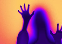 scary silhouette of a woman