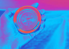 hand with Compass