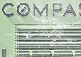 The Compass facade is cracking
