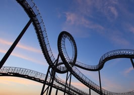 An image of a roller coaster to indicate home price growth.