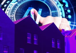 AI in the background of homes showing the growing use of AI reflected in the NAR technology report