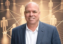 An image of Jimmy Burgess over an image of people icons connected by lines to represent Burgess' real estate referral strategy.
