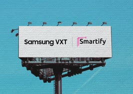 Samung and Smartify ad display on a billboard
