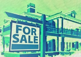 Picture of a home for sale illustrating August home price index gains from FHFA and Case-Shiller with September new-home sales price declines from the Census Bureau