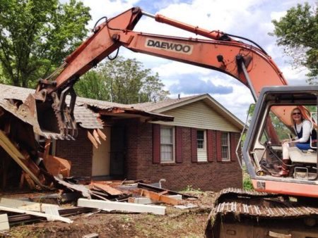 Backhoe bashing vs. 'client appreciation party'