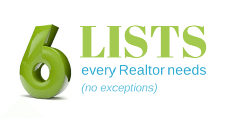 6 powerful lists every Realtor needs to succeed