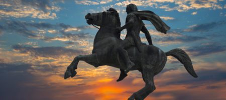 A statue of Alexander the Conquerer