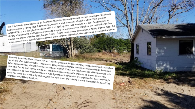 'Worst house on the street': Brutally honest Florida listing goes viral