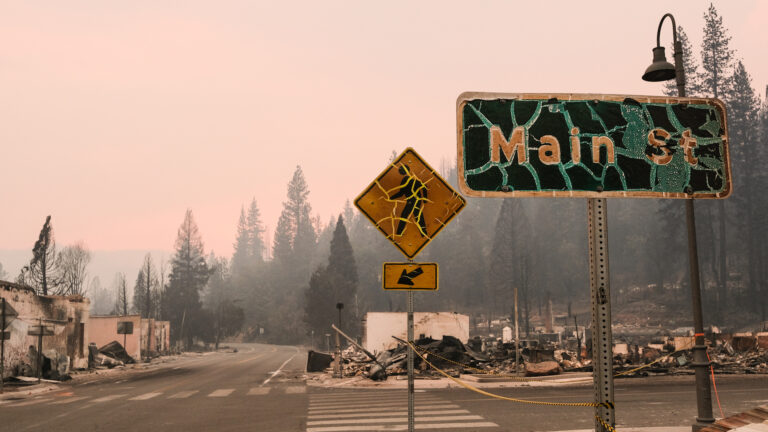 'Our office completely burned down': Agents flee as homes go up in flames