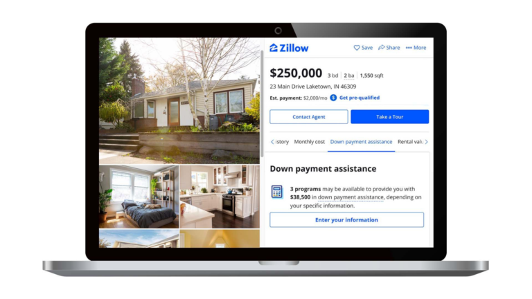 Zillow listings now link buyers with down-payment assistance info