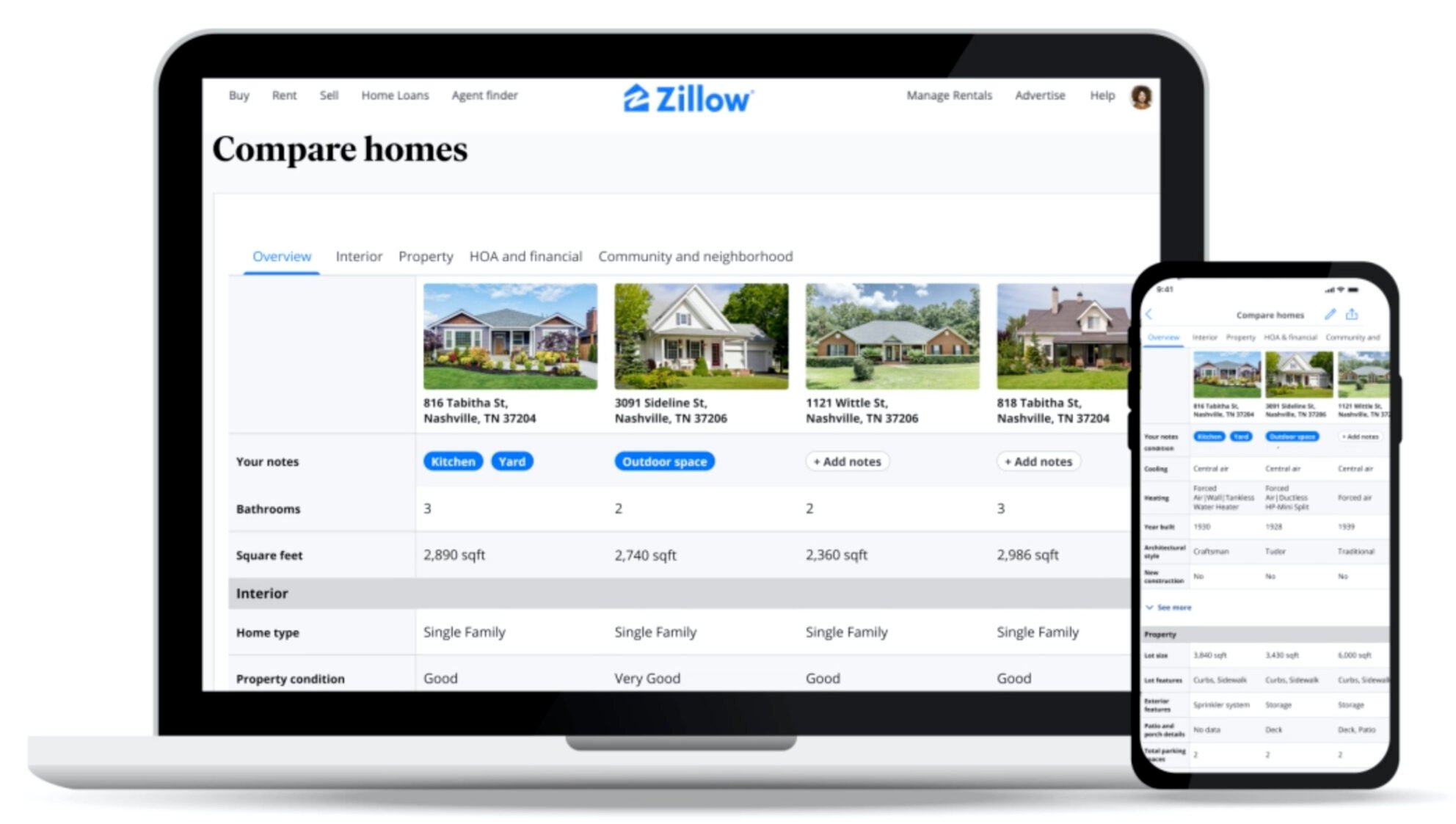 Now You Can Look At 5 Homes At Once With Zillow 'Homes To Compare' Tool