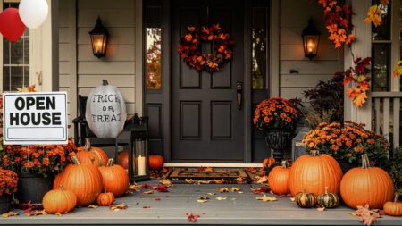 Halloween open house ideas — spooky front porch decorations