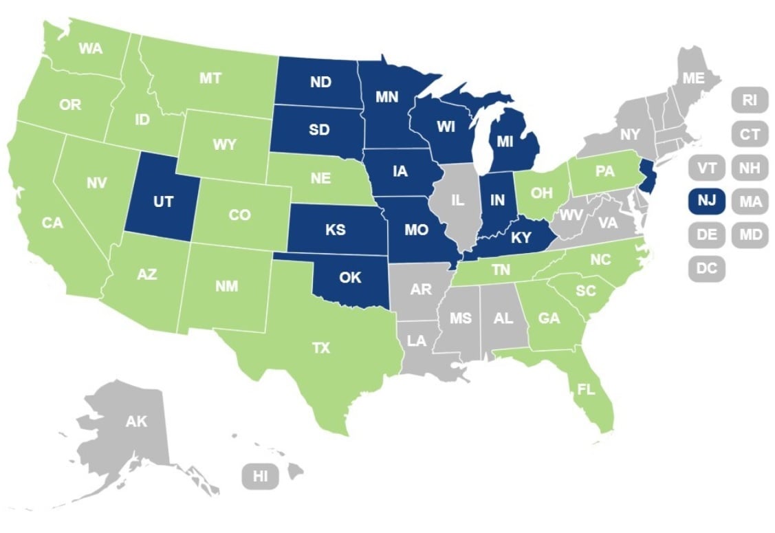 Evergreen Home Loans expansion map 8.25.25