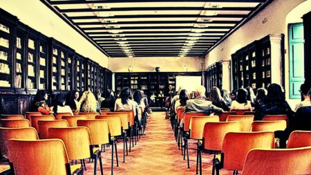 A classroom where real estate training could take place for new agents.