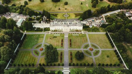 Aerial view of a luxury estate
