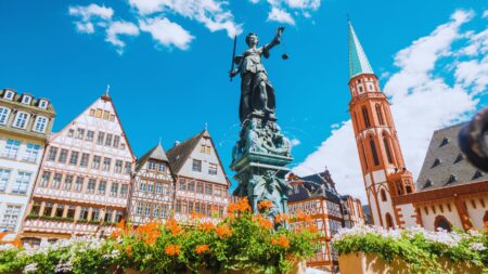 Square in old town Frankfurt, Germany