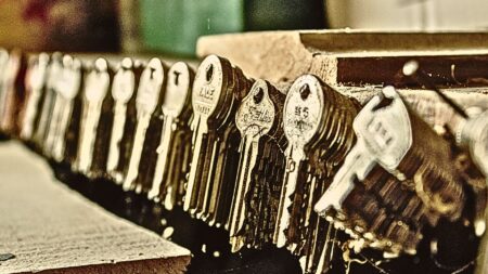 A row of keys