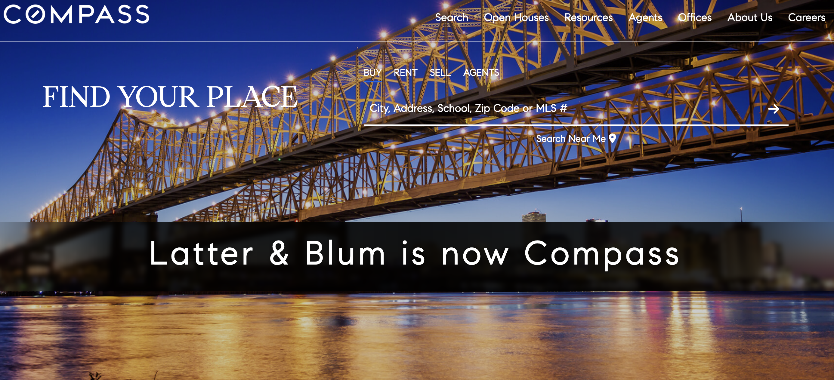 Página do site da última e Blum / Compass Welcome