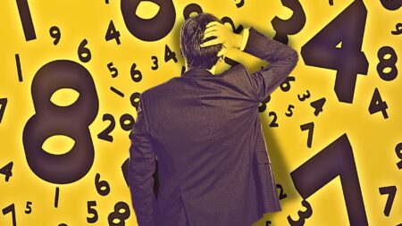 confused man calculating cost per lead