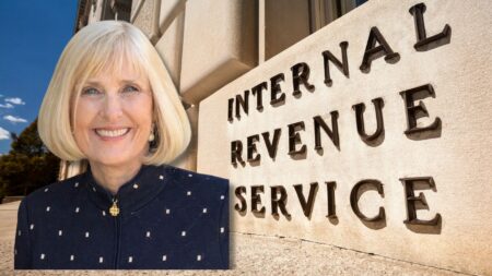 Bernice Ross' headshot in front of an IRS building to represent income tax strategies.