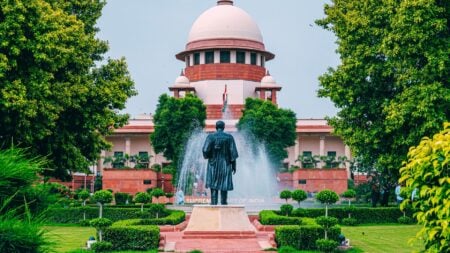 An image of the Supreme Court in India to signify negotiation habits from a Supreme Court lawyer.