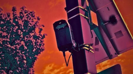 License plate reader camera used by real estate HOAs, like Flock's