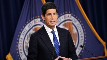 Federal Reserve Chairman Kevin Warsh, whose committee held the Federal Reserve interest rate steady on Oct. 28, 2026