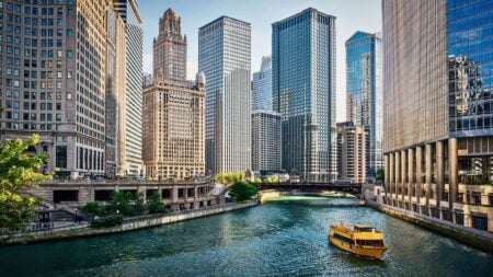 Real estate leadership changes: Photo of Chicago skyline representing Serhant. opening there.